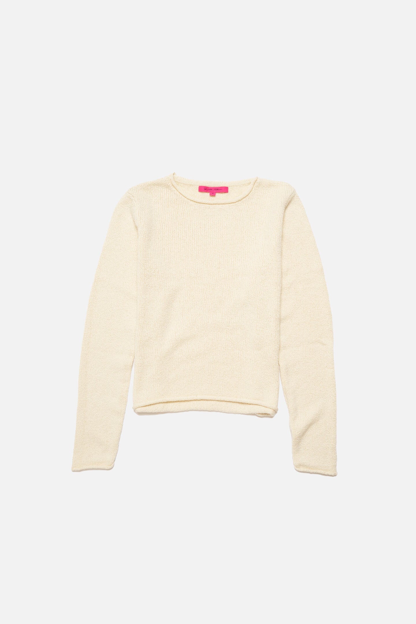 WOMEN'S SOLID ROLL CREW - 1