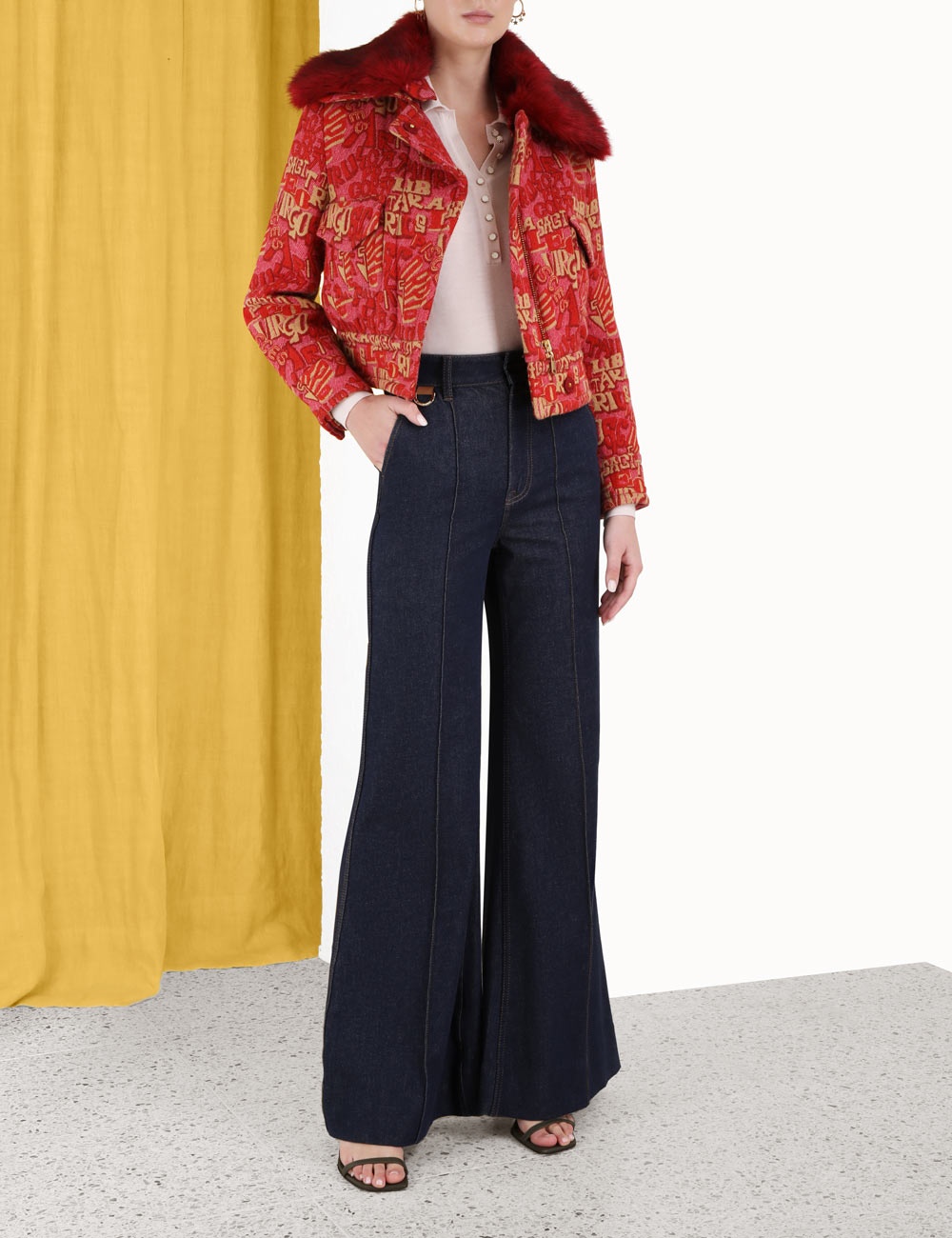KALEIDOSCOPE FAUX FUR BOMBER - 5