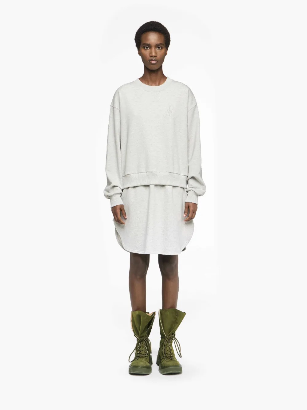 LAYERED SWEATSHIRT DRESS - 2