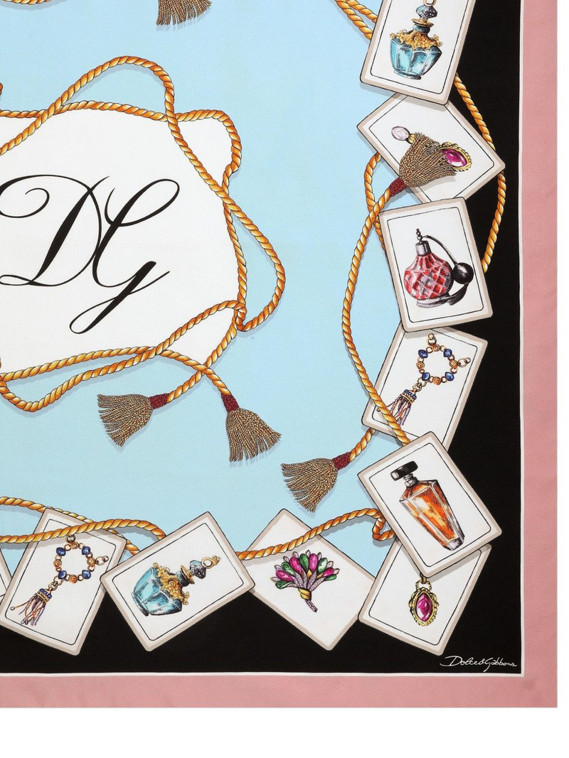 Dolce & Gabbana perfume-print scarf outlook