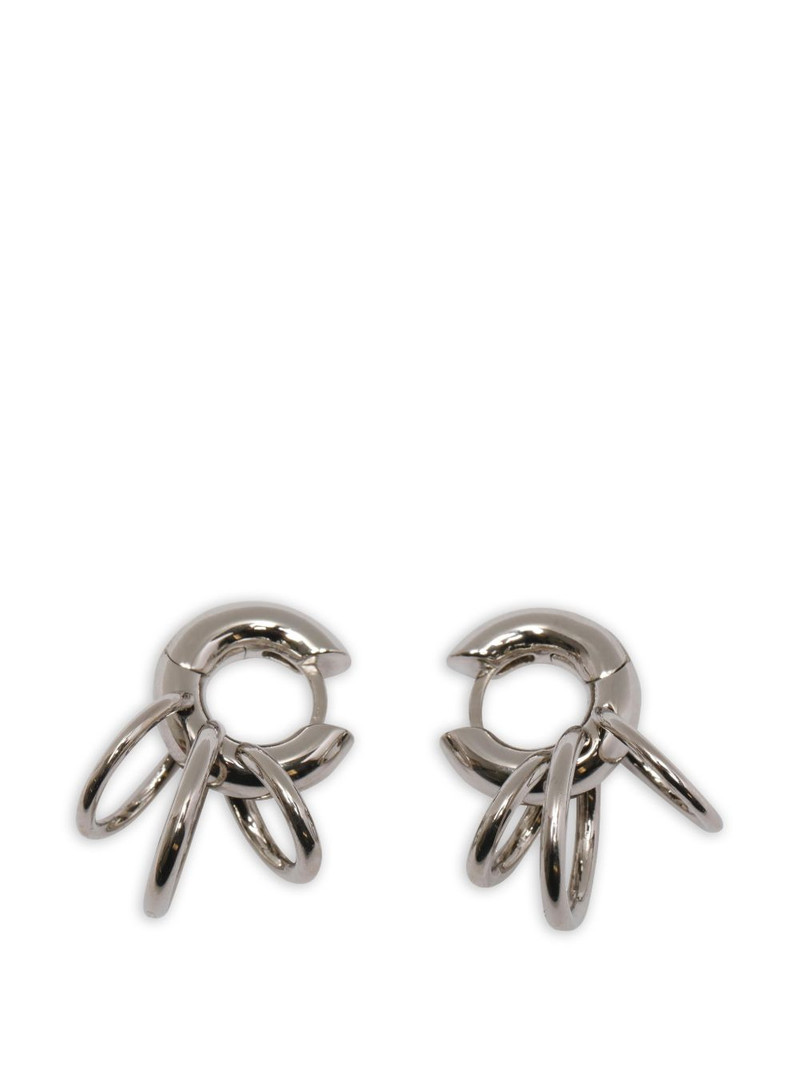 piercing-detail hoop earrings 1