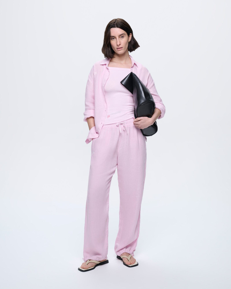 Womens Linen Overshirt - Light Lilac 3