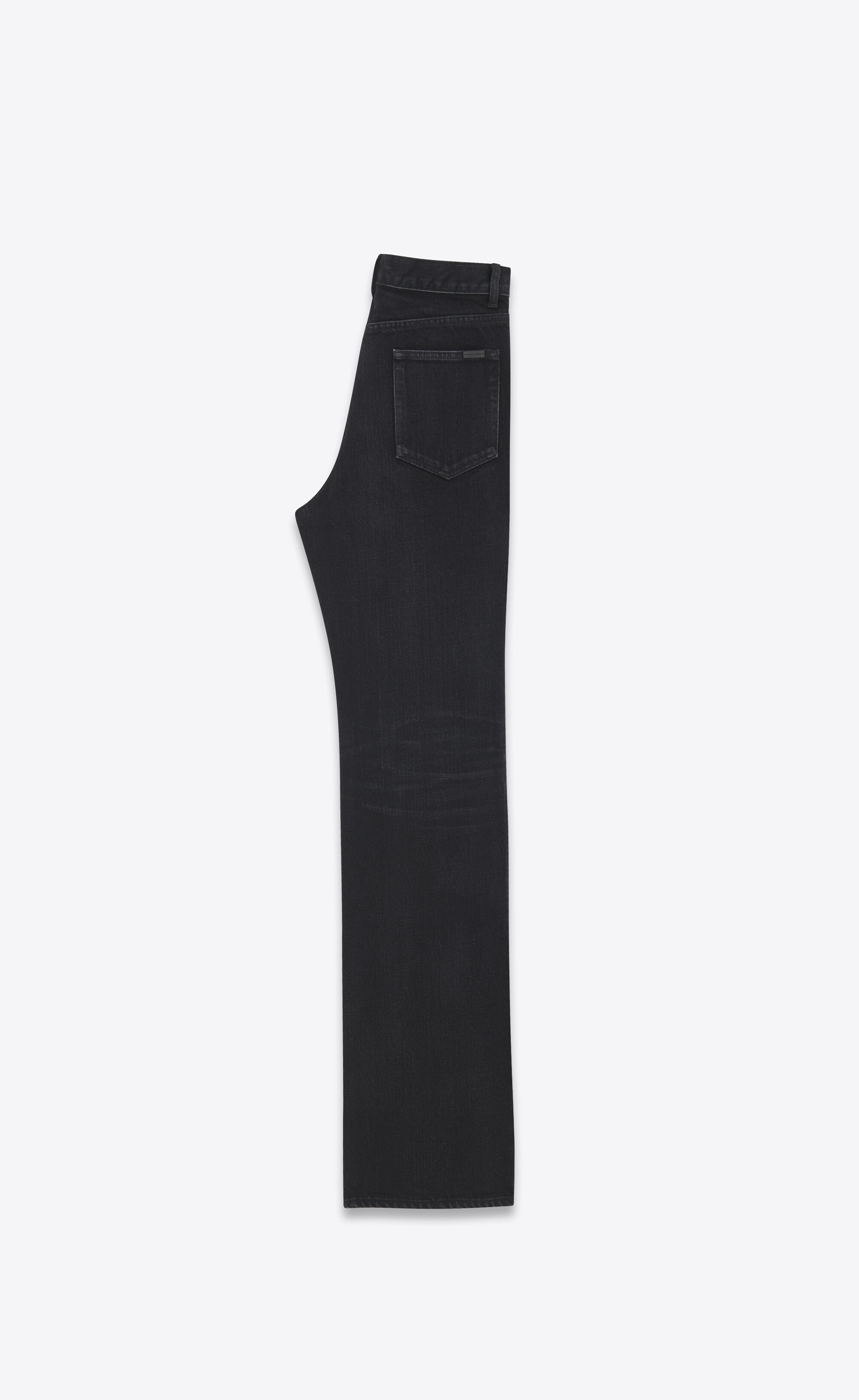 70's flared jeans in black denim - 3