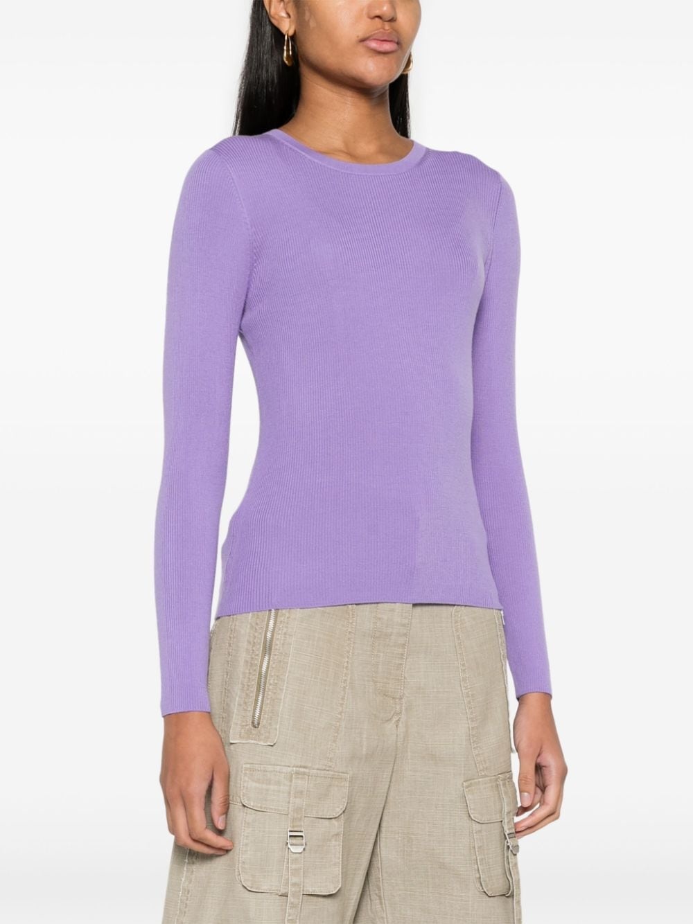 round-neck wool jumper - 3