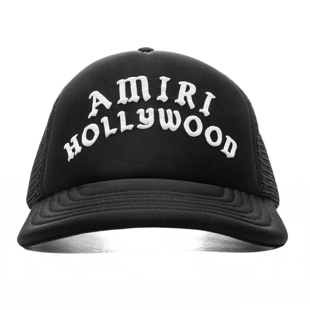 AMIRI HOLLYWOOD TRUCKER HAT - BLACK BLACK - 1