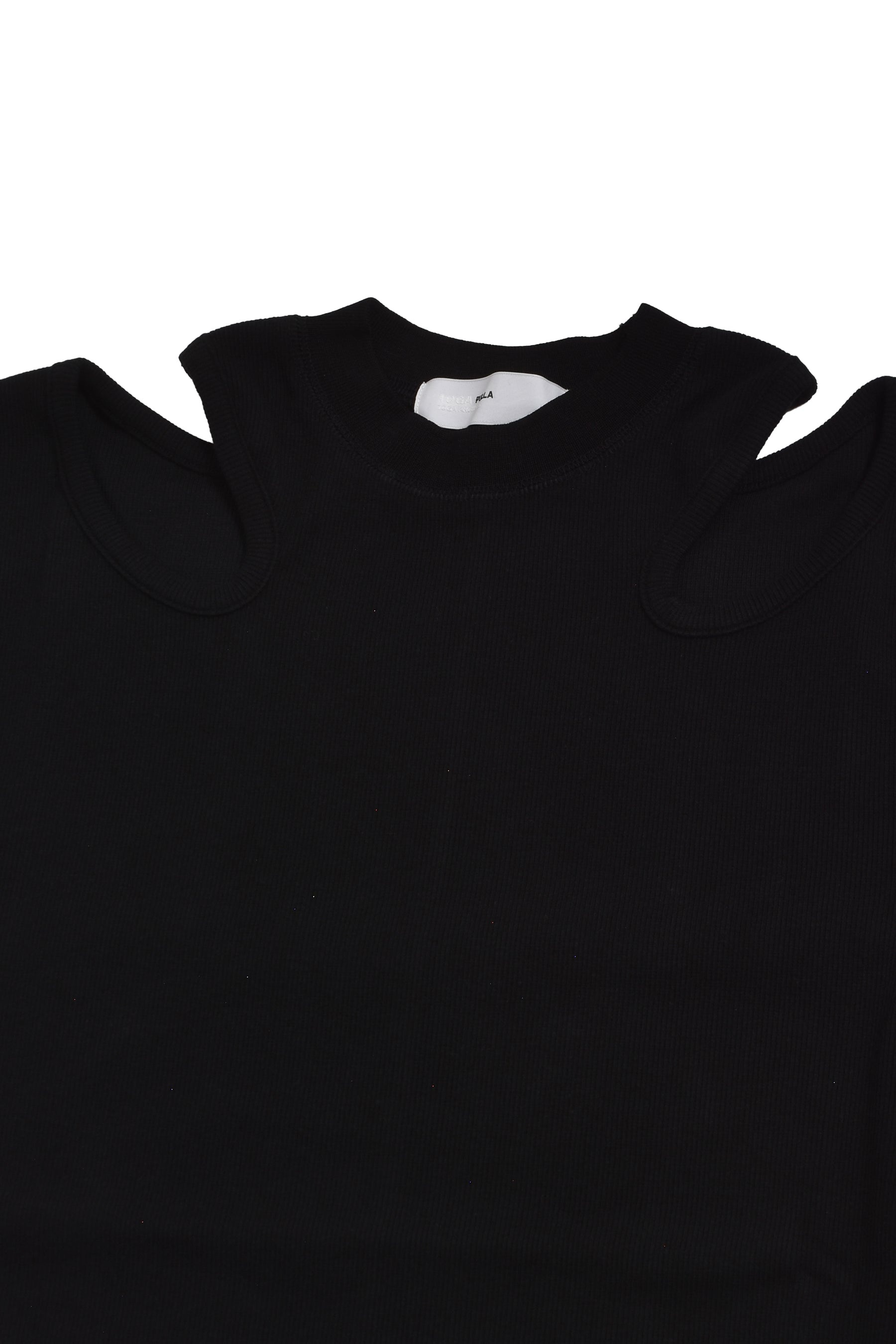 RIB JERSEY SLEEVELESS TOP / BLK - 3