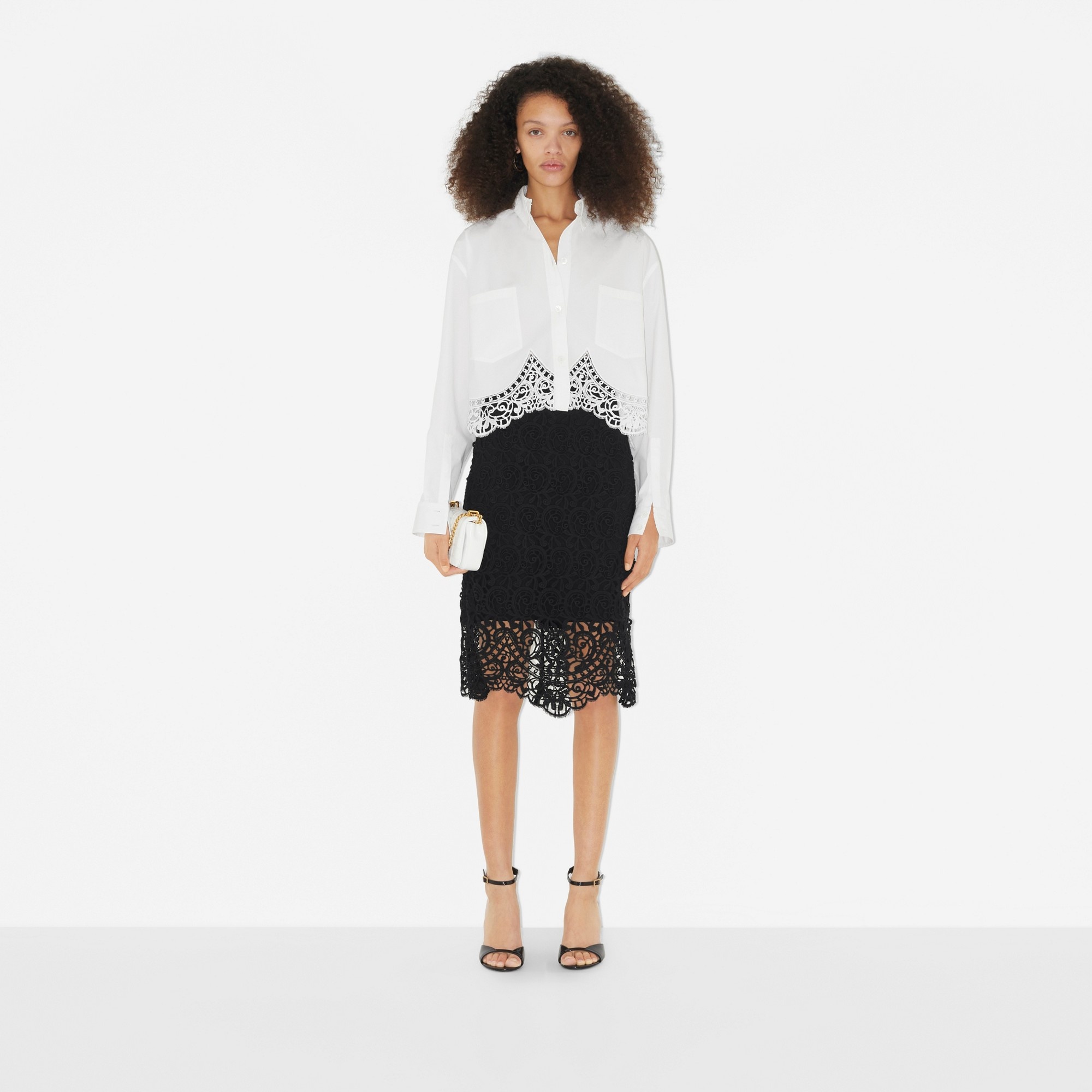 Macramé Lace Pencil Skirt - 2