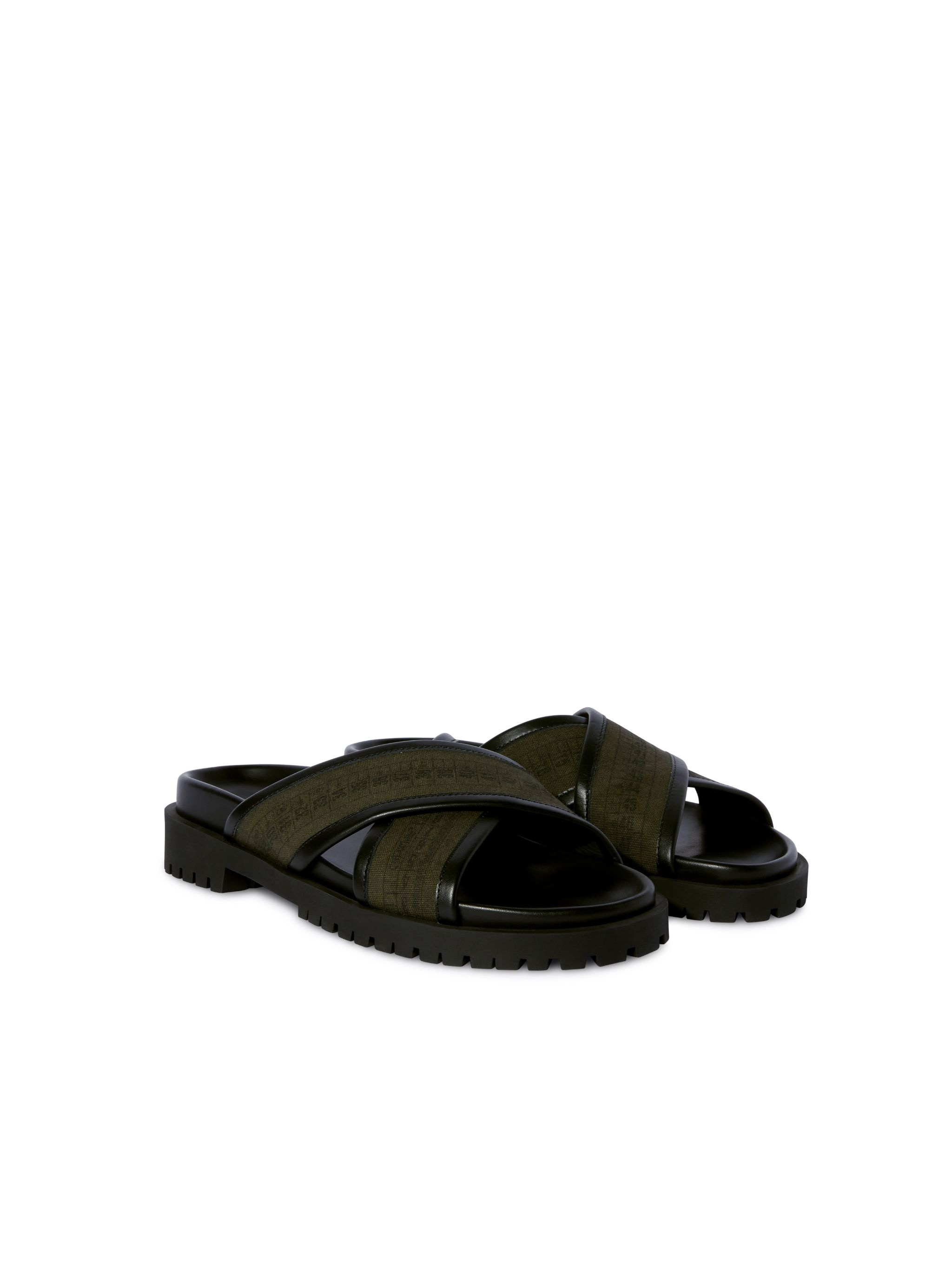 Green/black Chicago Crisscross Sandals - 2