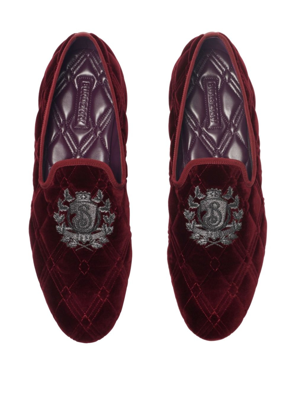 Estate quilted crest loafers - 4
