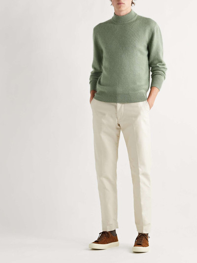 TOM FORD Slim-Fit Brushed Cashmere, Mohair and Silk-Blend Mock-Neck Sweater outlook