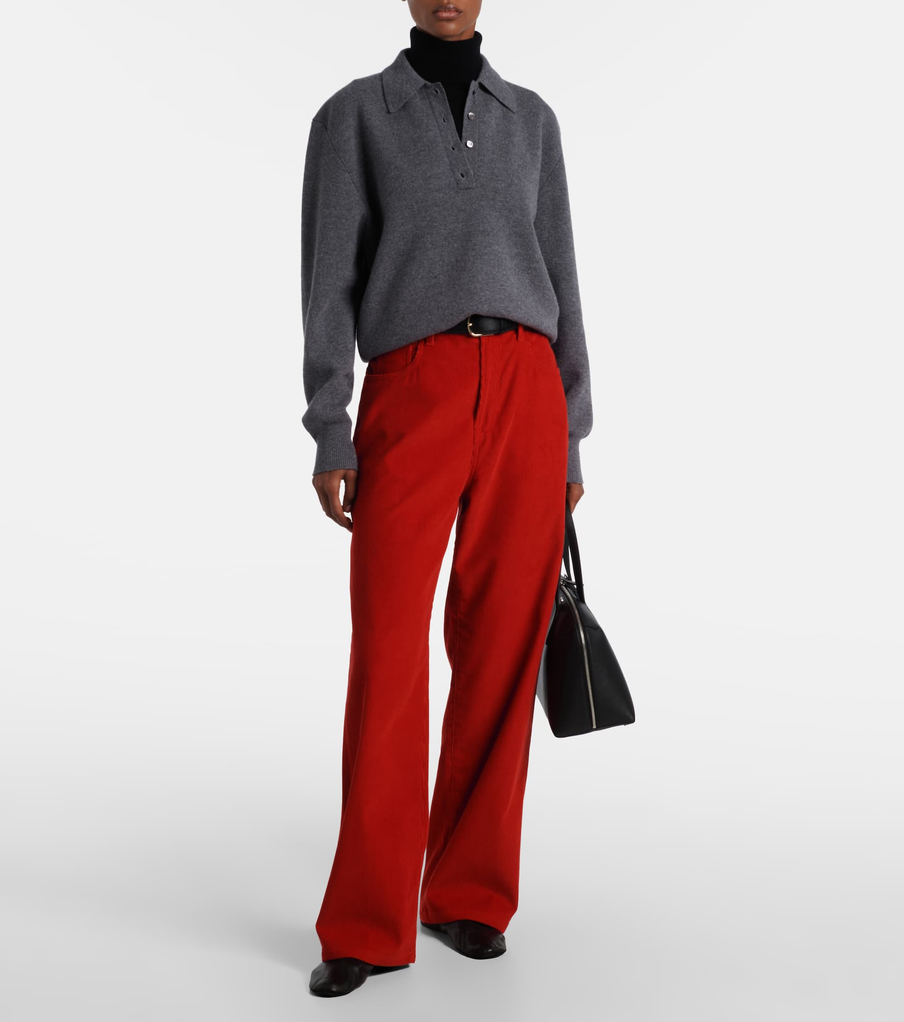 Cotton corduroy wide-leg pants - 2