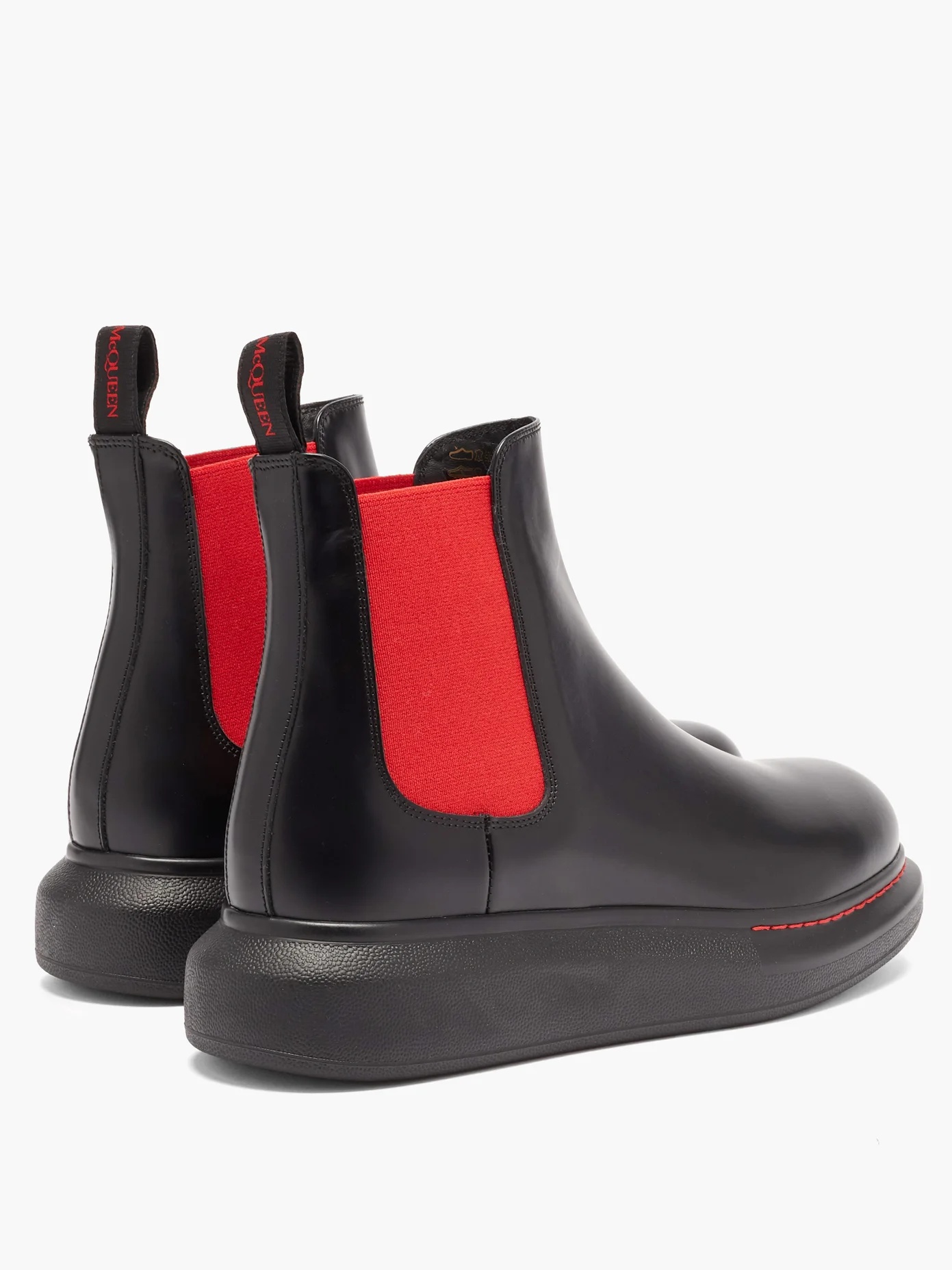 Hybrid exaggerated-sole leather Chelsea boots - 5