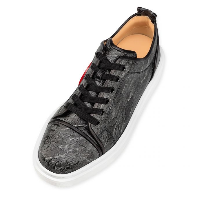 Louis Junior Spikes - Sneakers - Veau velours - Black - Christian Louboutin  United States