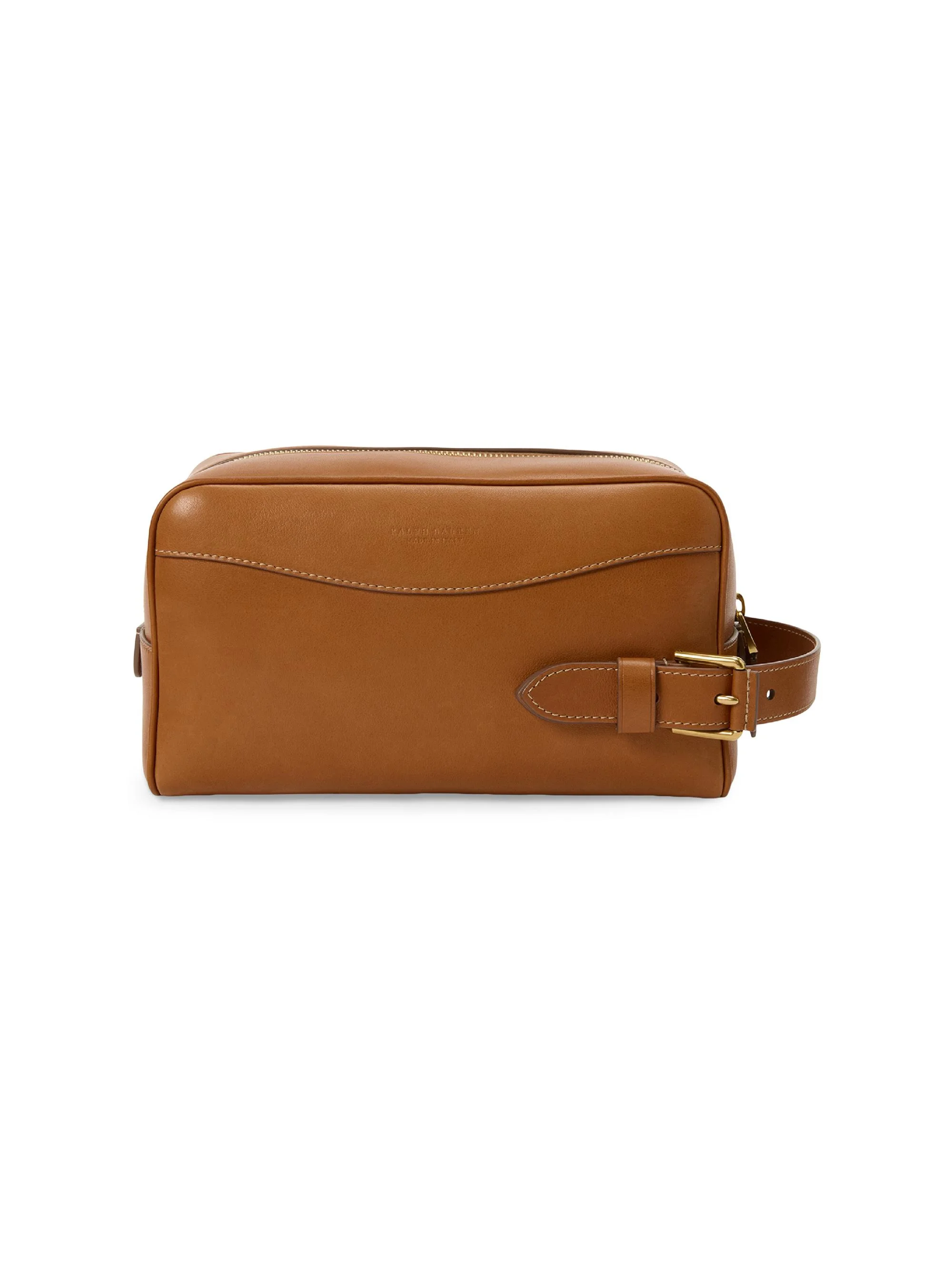Bedford Leather Toiletry Bag - Tan - 1