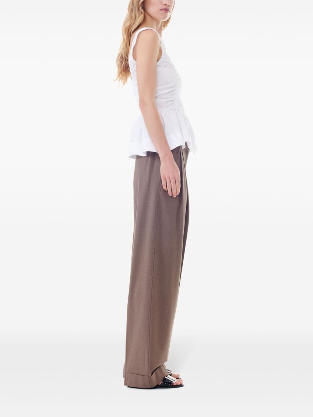 gathered detailing peplum blouse - 3