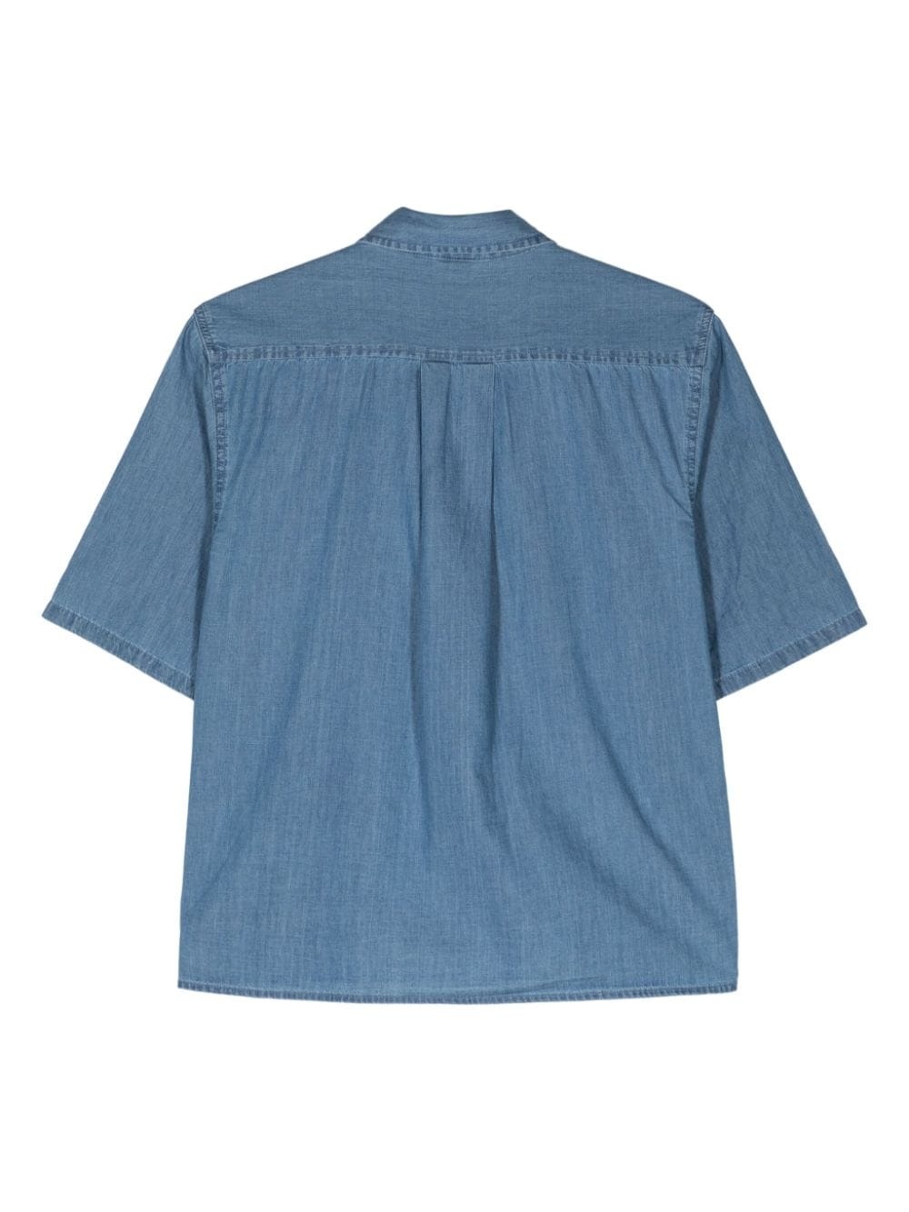 spread-collar chambray shirt - 2