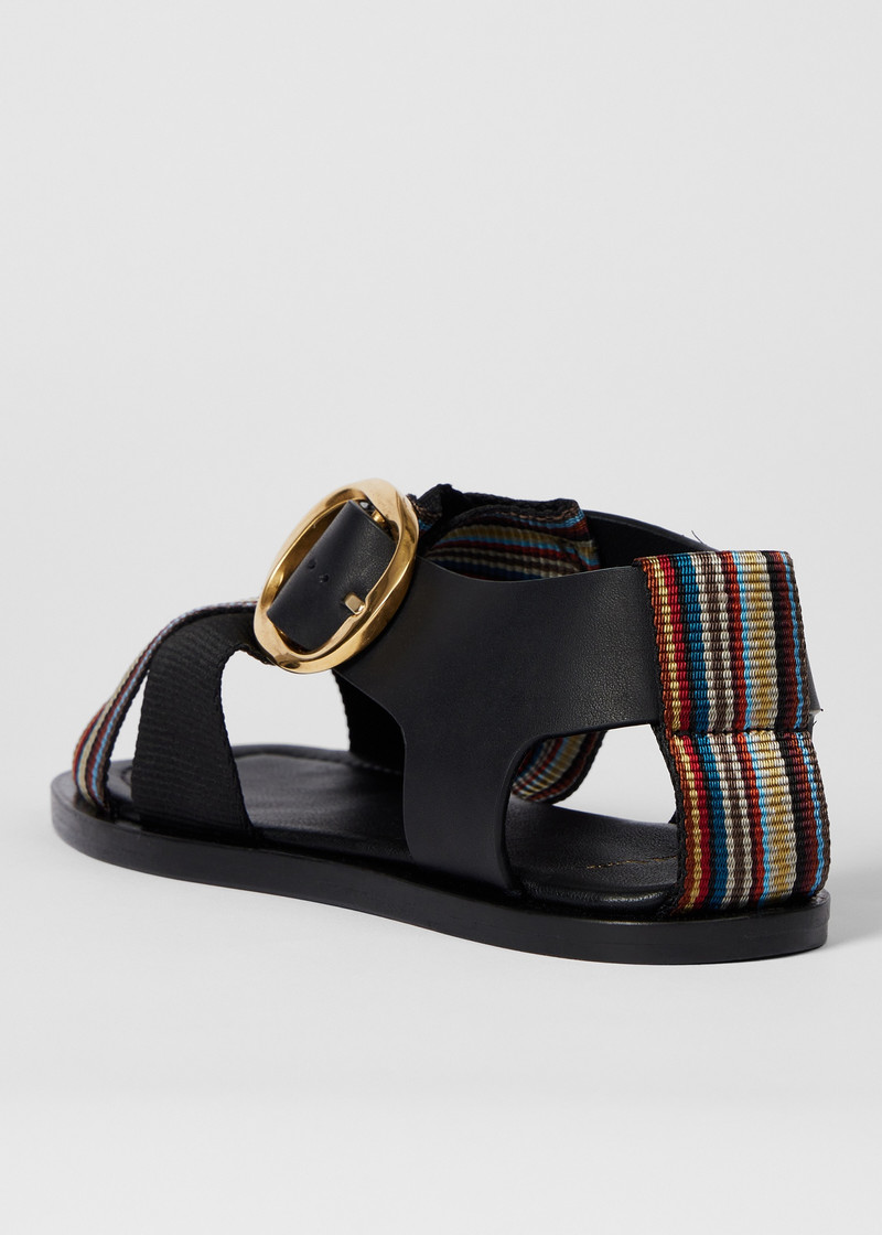 Women's 'Merle' Signature Stripe Webbed Cross Strap Sandals 4