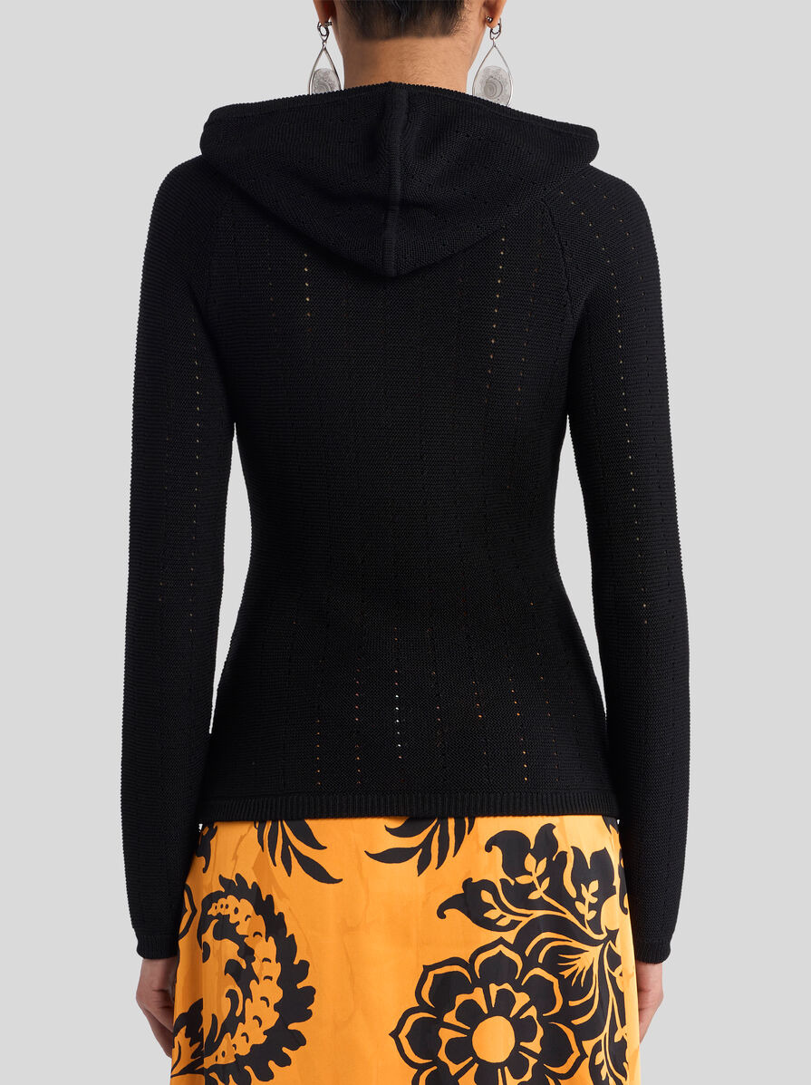 KNIT TOP WITH CROSSOVER AND PUNCHED DETAIL - 5