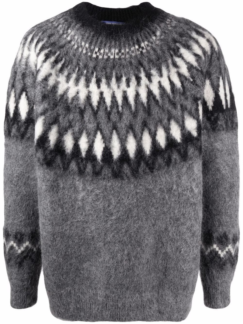 geometric-print knitted jumper 1