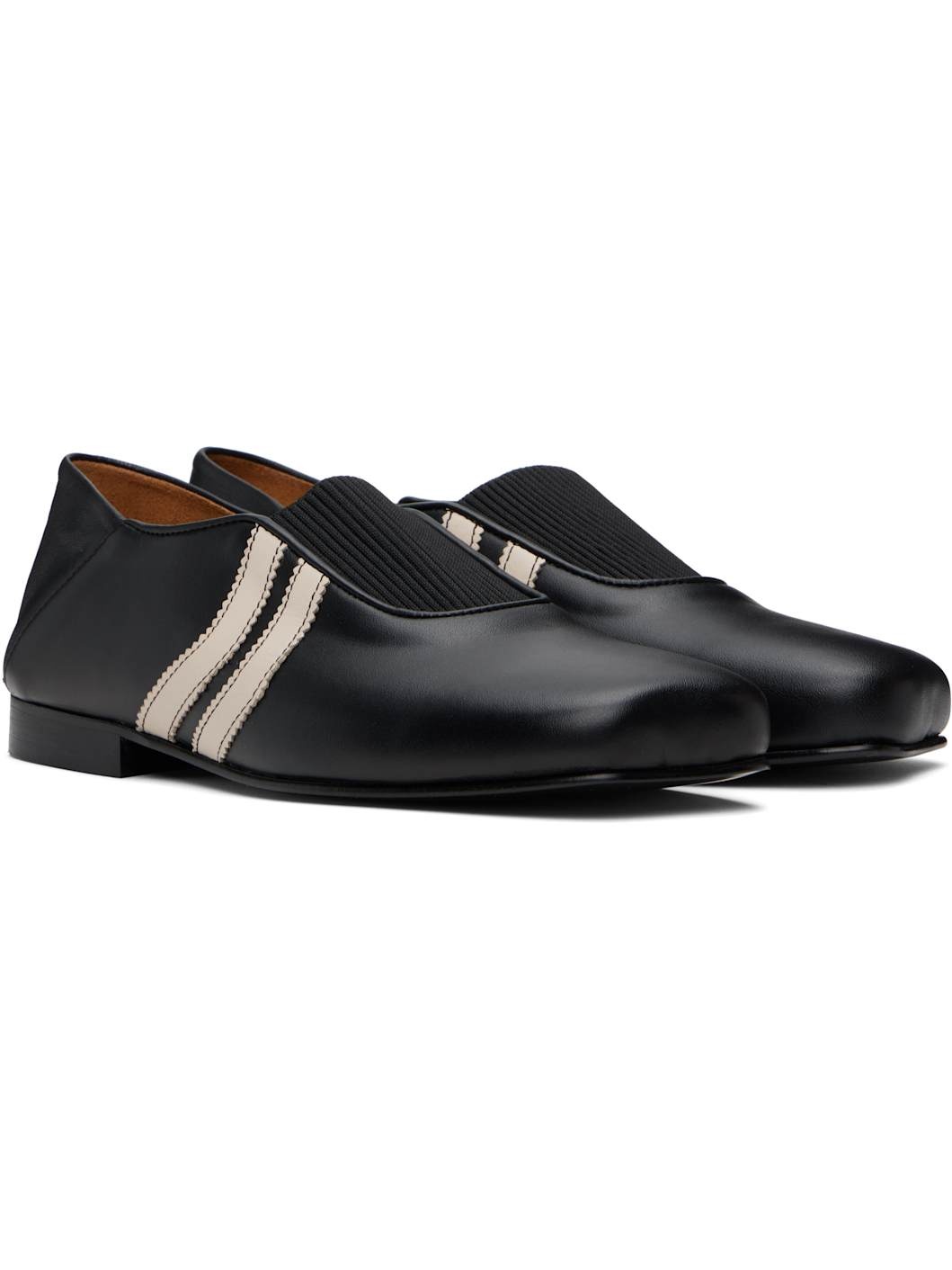 Black Ballerina 2 Straps Loafers - 4