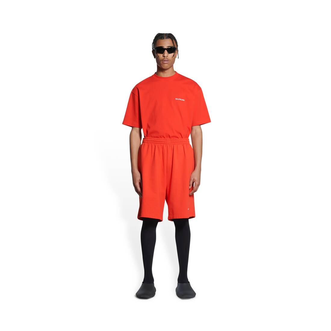 Women's Balenciaga Sweat Shorts in Red - 2