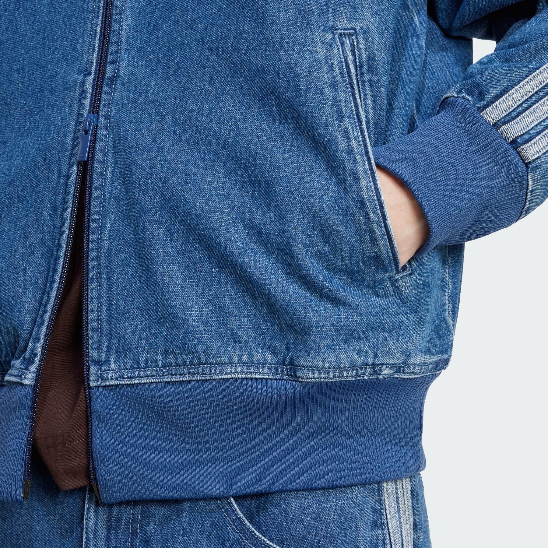 ジャケット・アウター Adidas DENIM FIREBIRD TRACKTOP L adidas Adicolor Denim Firebird Track Top | REVERSIBLE