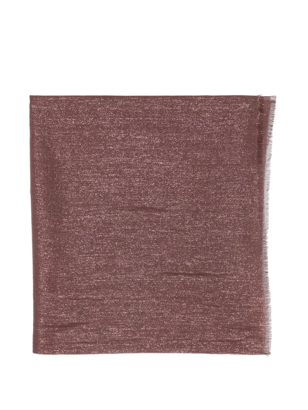 shimmer-effect frayed scarf - 1