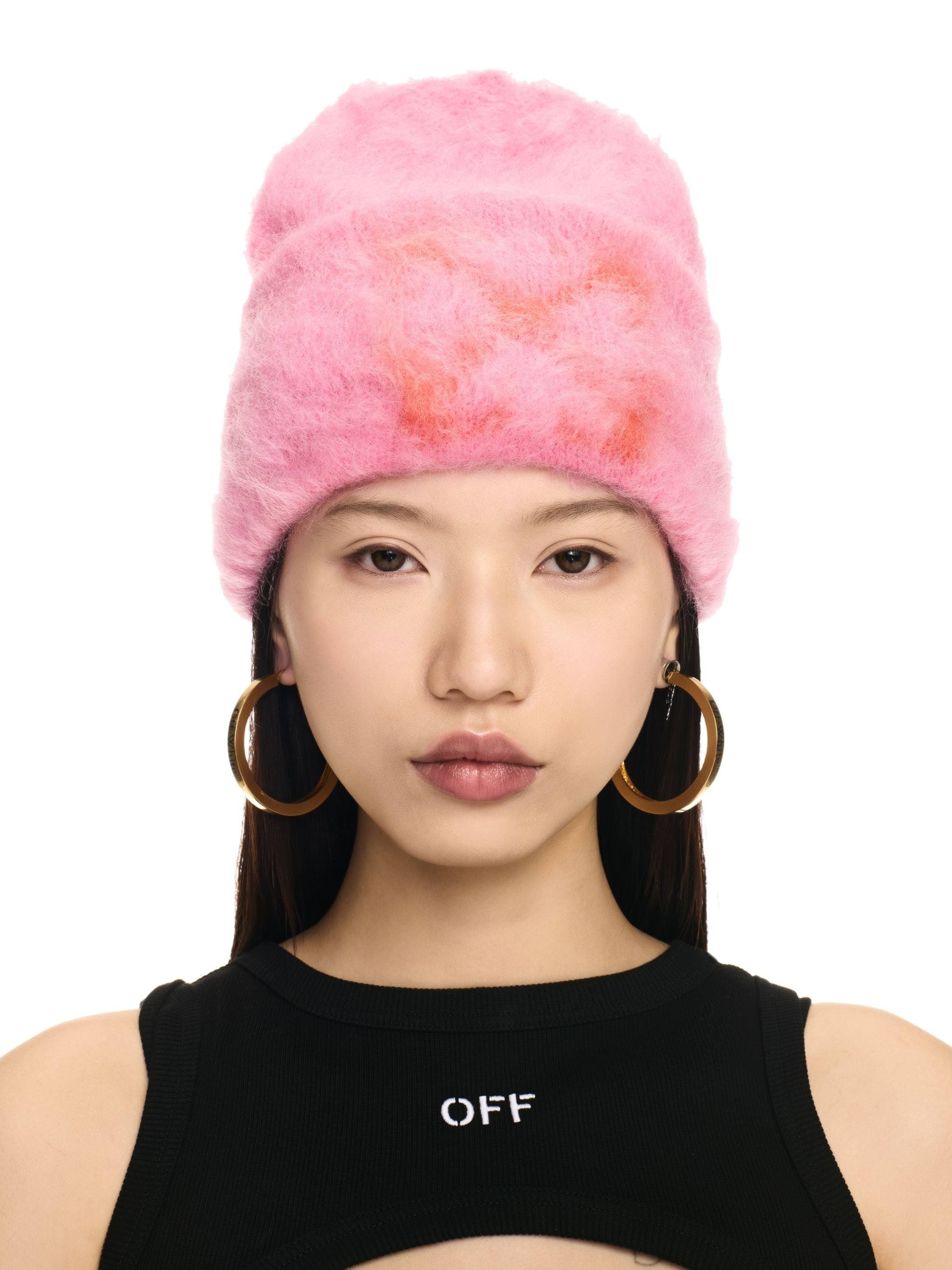 Pink Mohair Beanie - 3