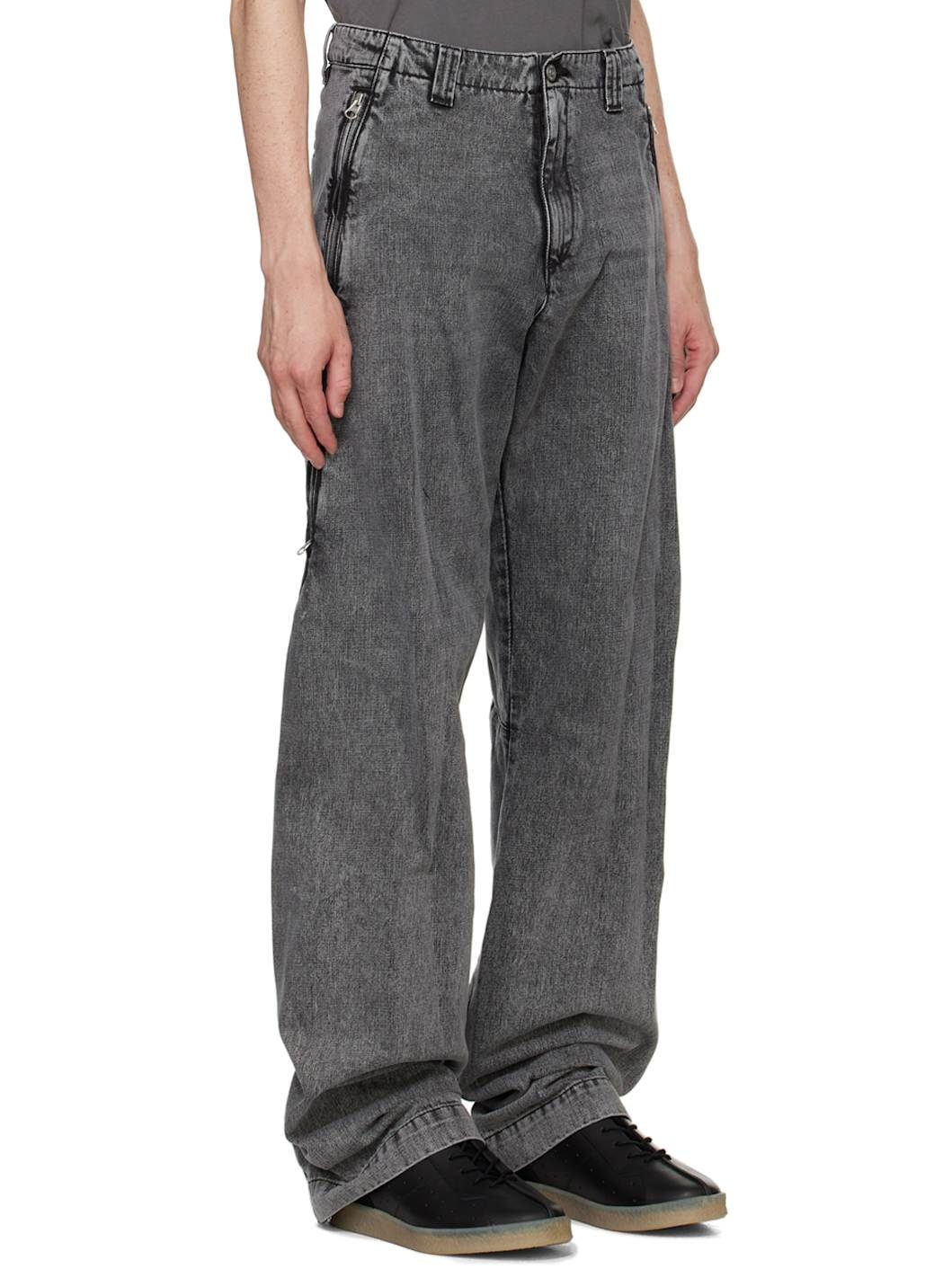 Gray Straight Leg Jeans - 2