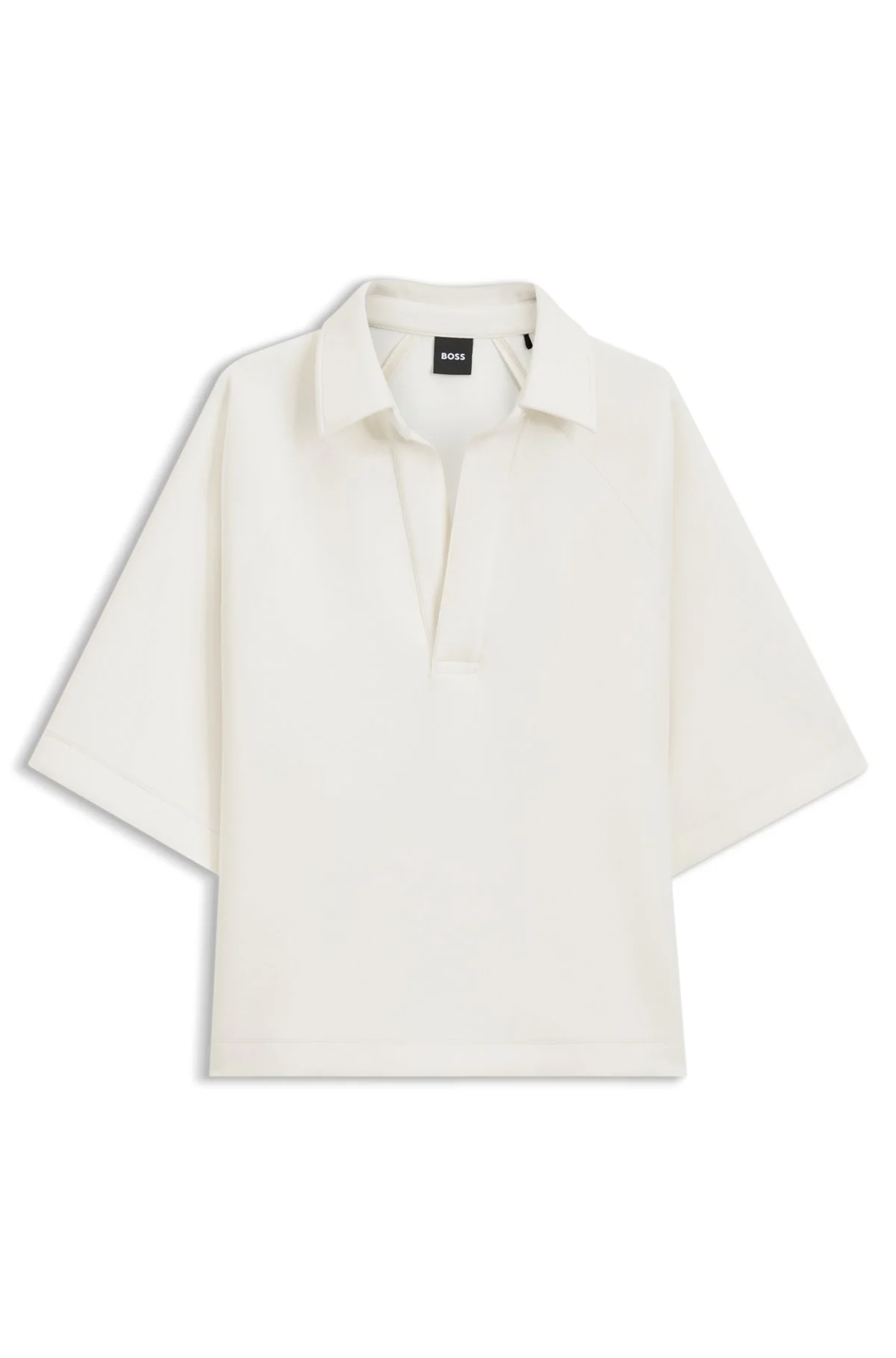 LOOSE-FIT POLO SWEATSHIRT IN SCUBA JERSEY - 1