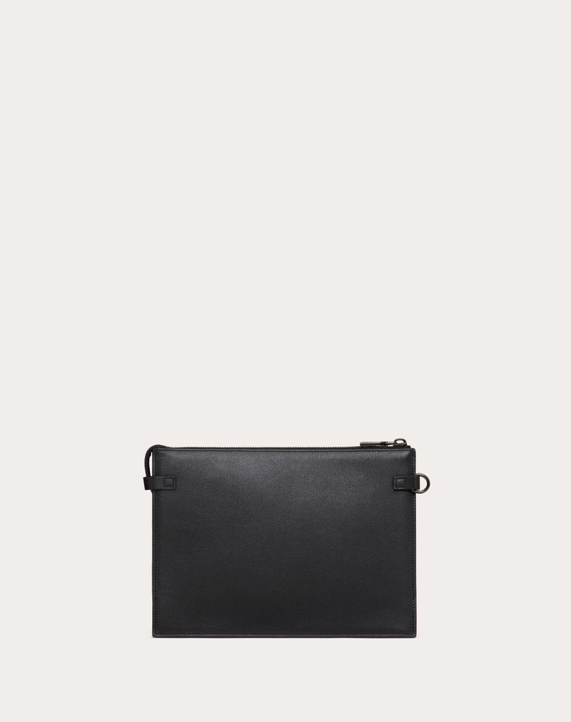 VLOGO SIGNATURE CALFSKIN POUCH 4