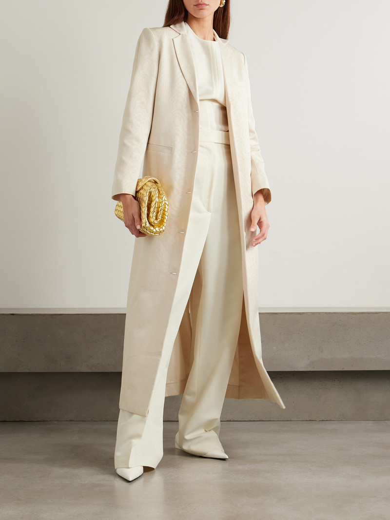 ABADIA Nouf Cotton-blend Moire Coat outlook