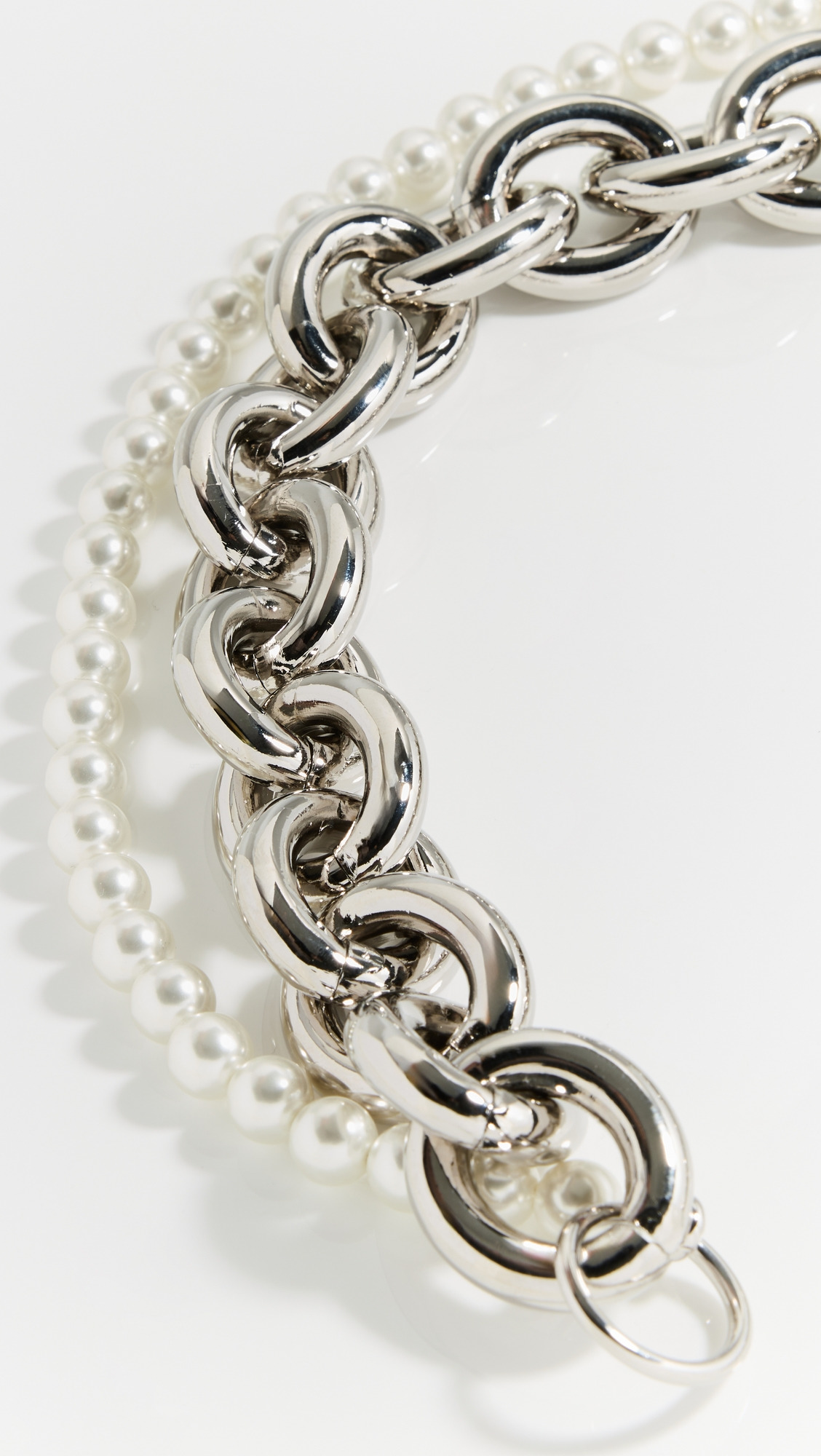 Pearl Flower Cluster Chain Necklace - 3