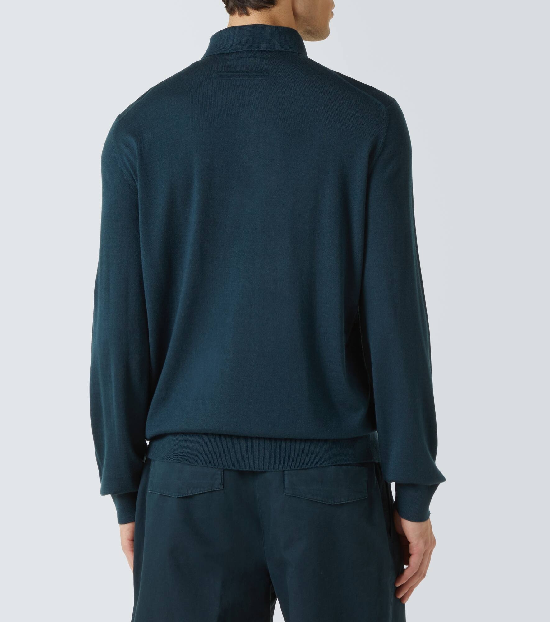 Cashmere and silk polo shirt - 4