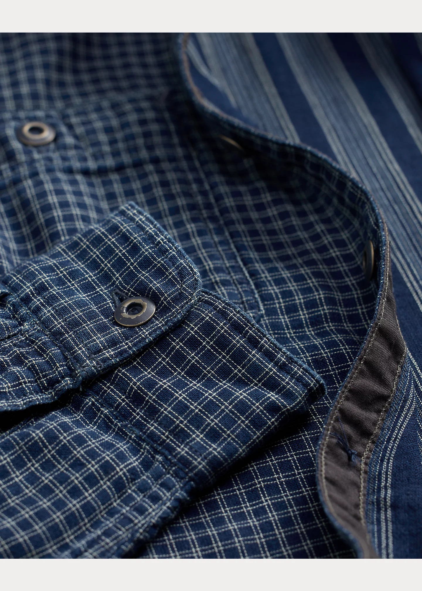 Indigo Checked Double-Faced Workshirt - 4