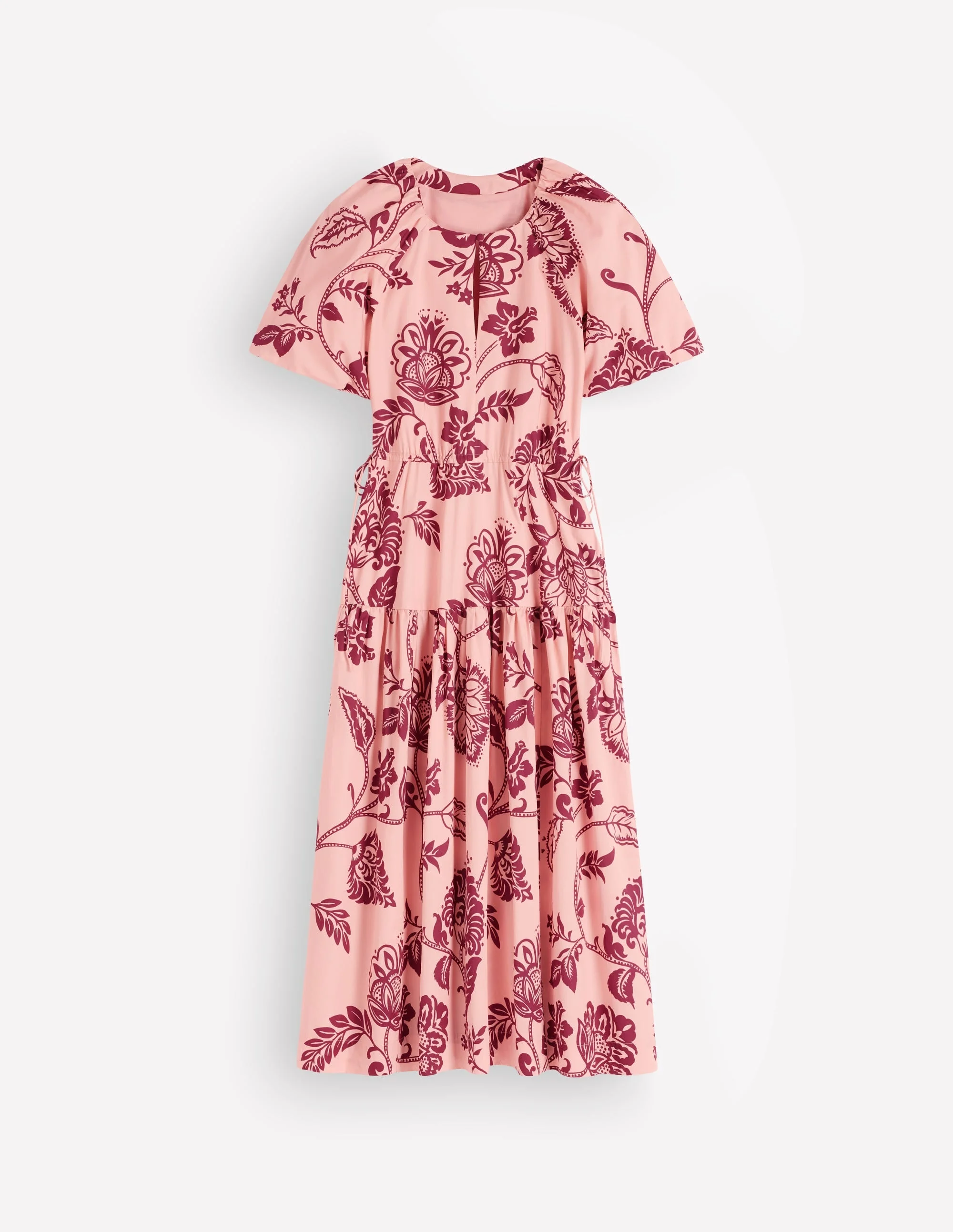 Draw Waist Fashion Dress-Chalk Pink, Planted Meadows - 1