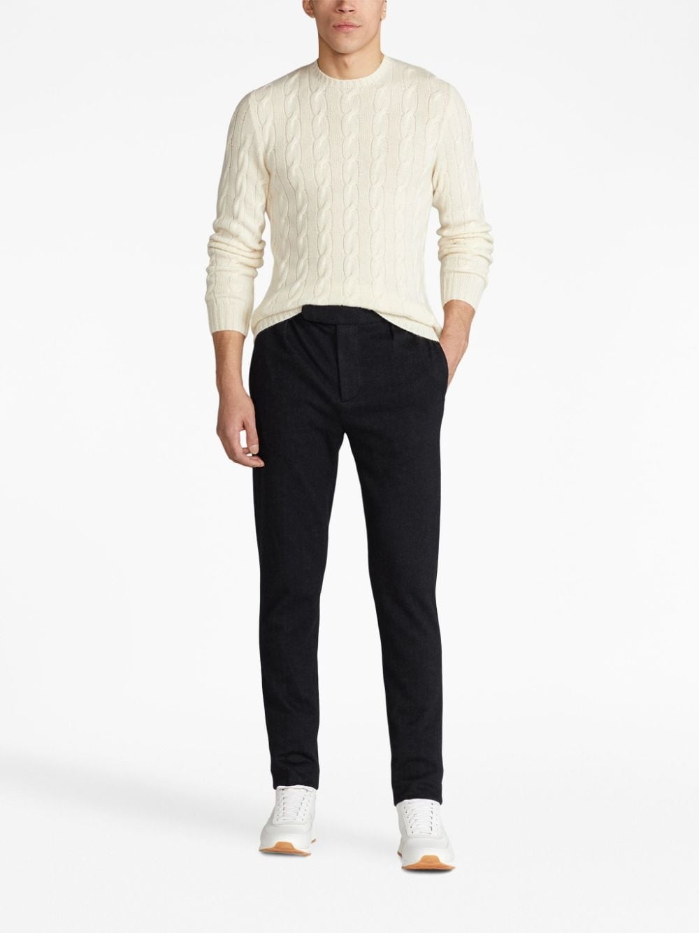 cable-knit cashmere jumper - 2