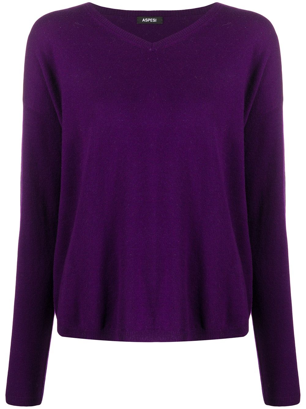 fine knit v-neck jumper - 1