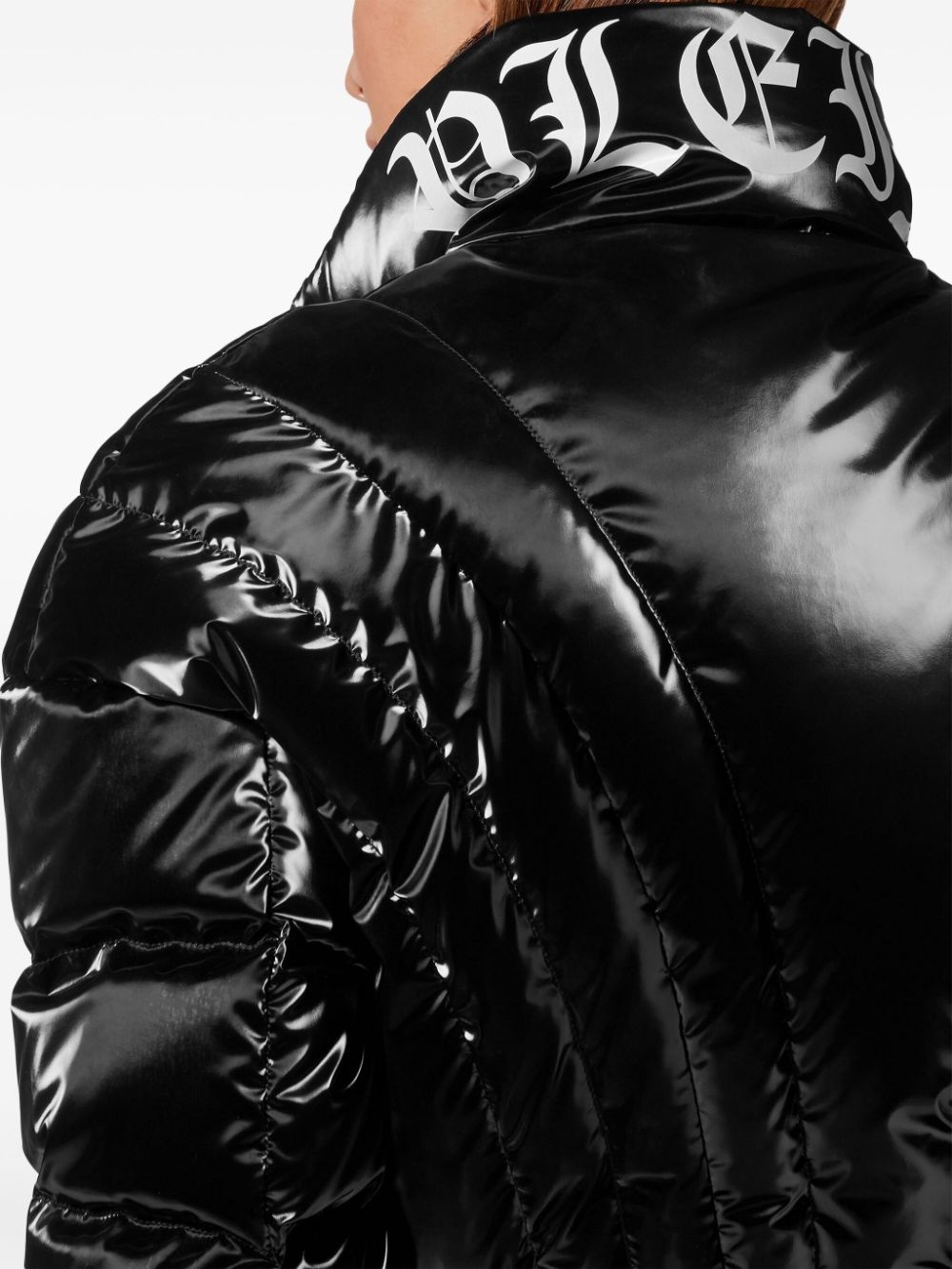logo-print puffer jacket - 5