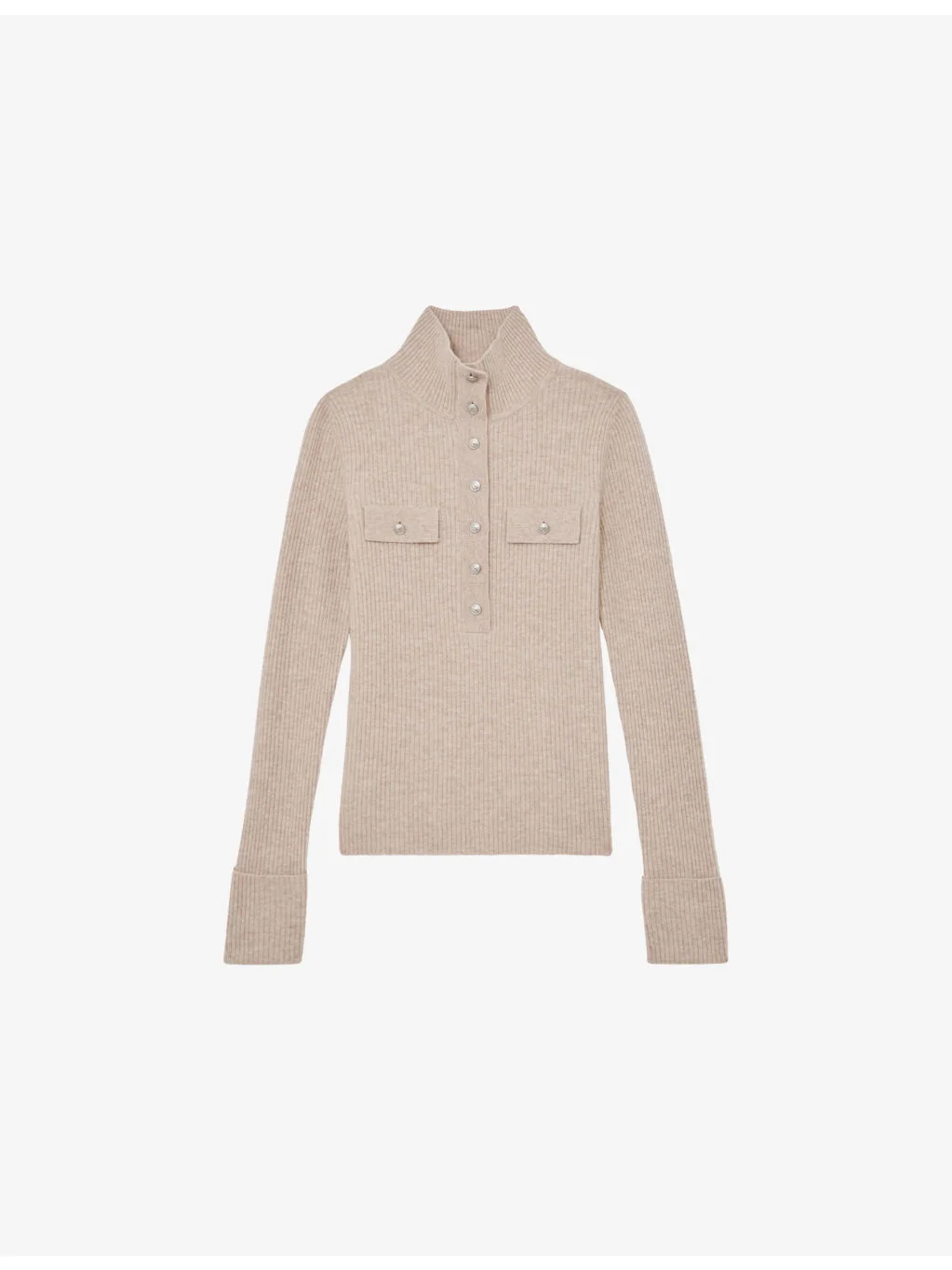 Elly Button-Neck Wool Jumper - 1