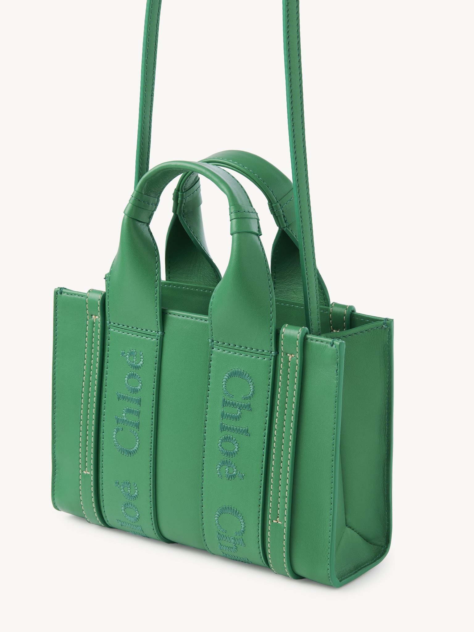 Chloé MINI WOODY TOTE BAG | REVERSIBLE