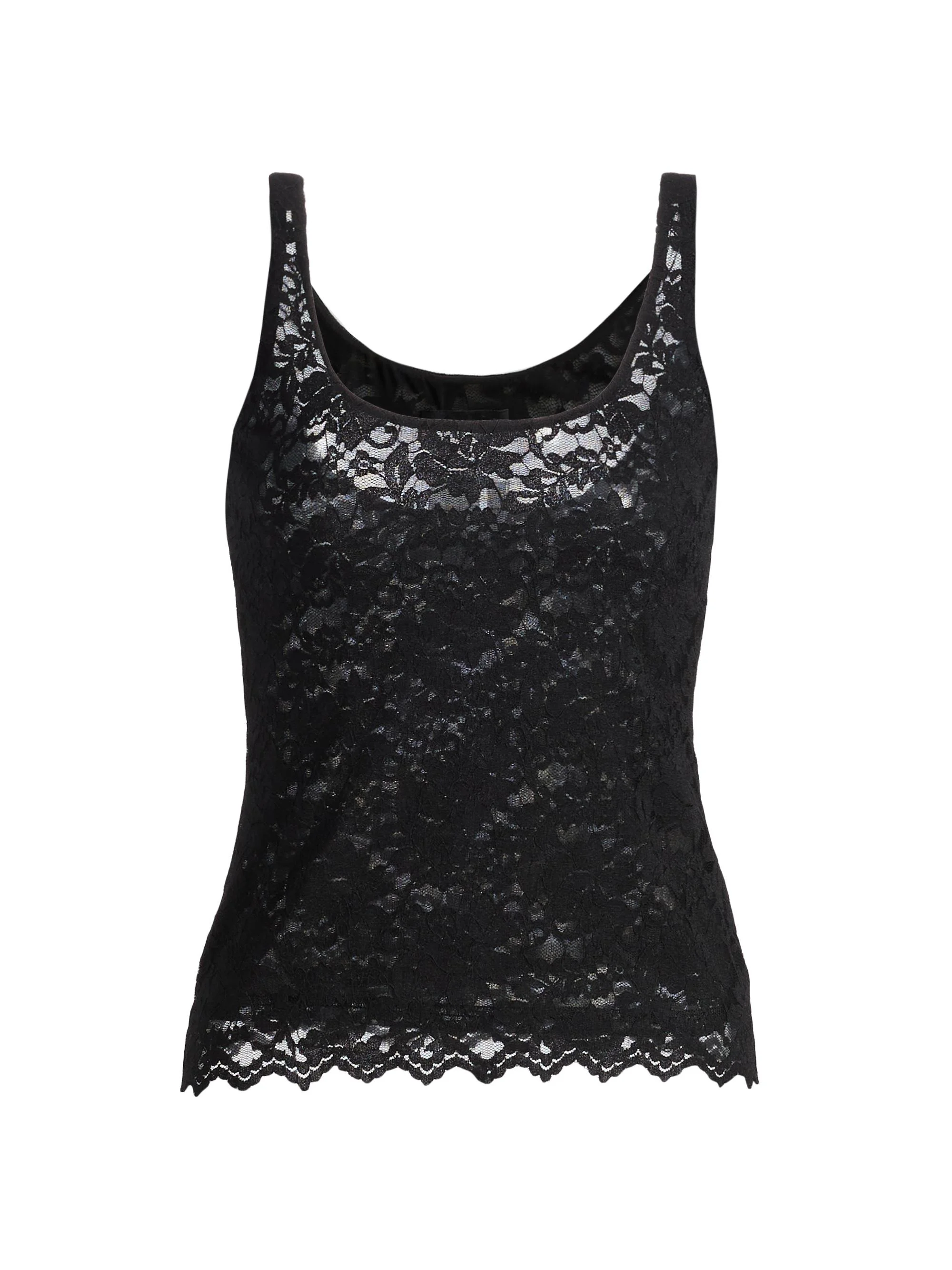 Women's Juliett Floral Lace Tank - Black - 1