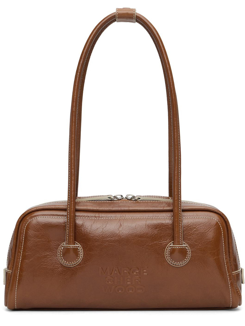 Brown Soft Boston EW Bag 1