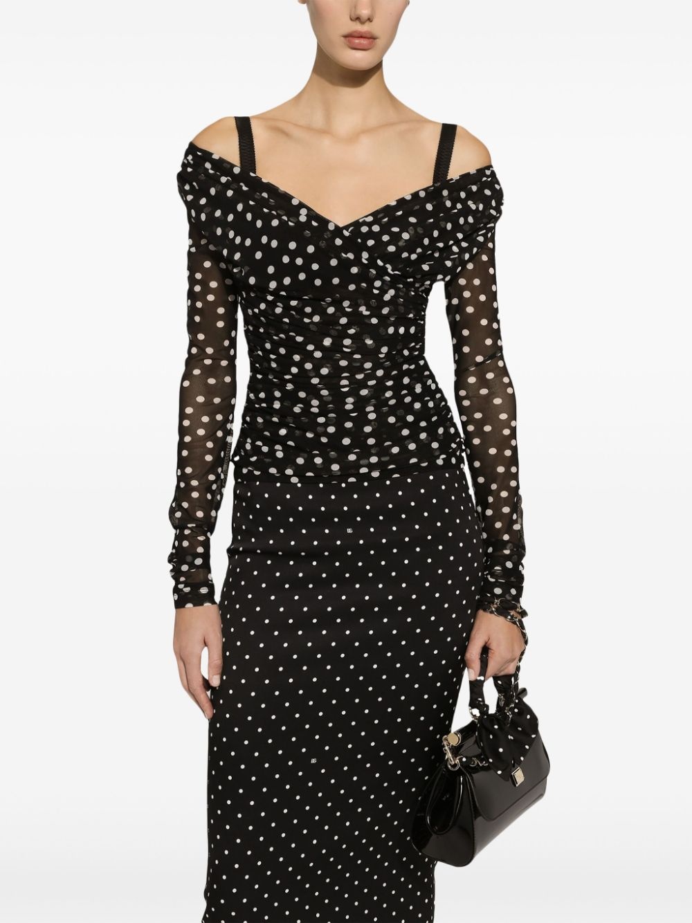 polka-dot tulle top - 5