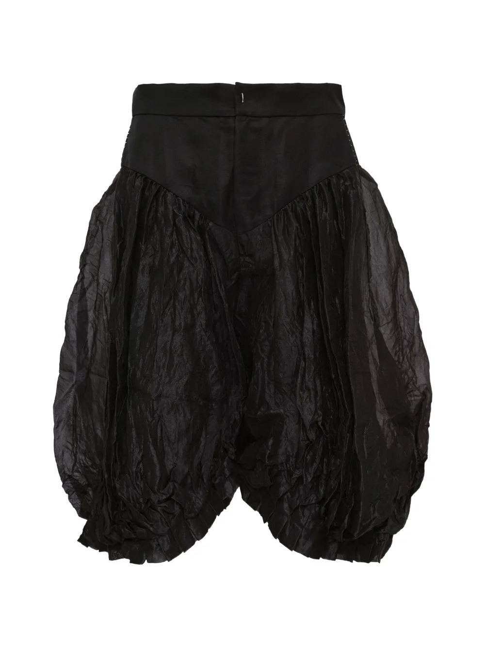 Elysia balloon-shaped cropped linen trousers - 1