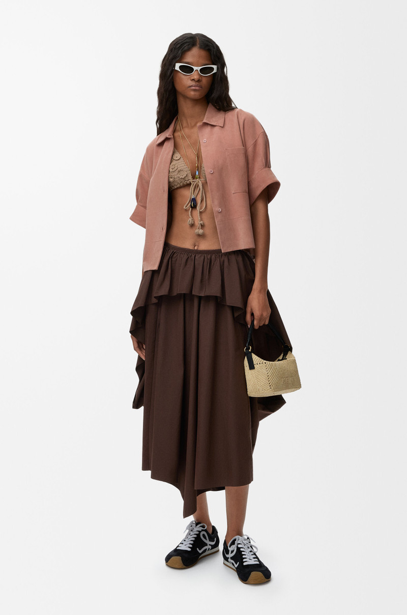 Loewe Short sleeve shirt in suede goatskin outlook