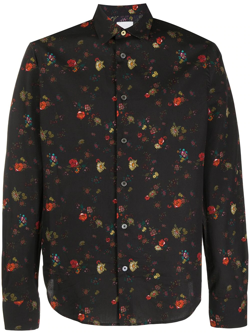 floral-print long-sleeved shirt  - 1