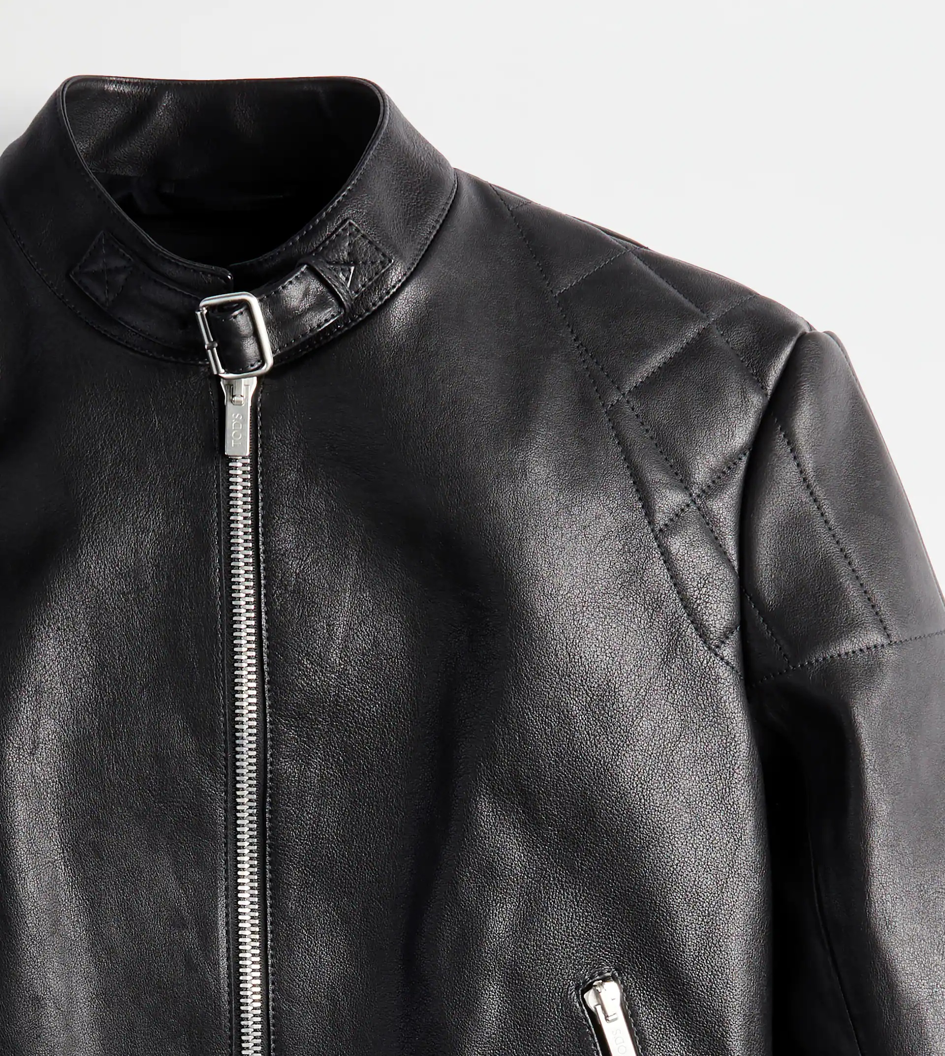 TOD'S BIKER IN LEATHER - BLACK - 9