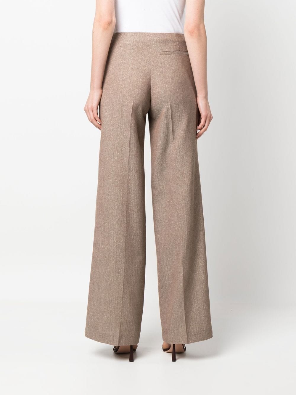 pleated wide-leg trousers - 4