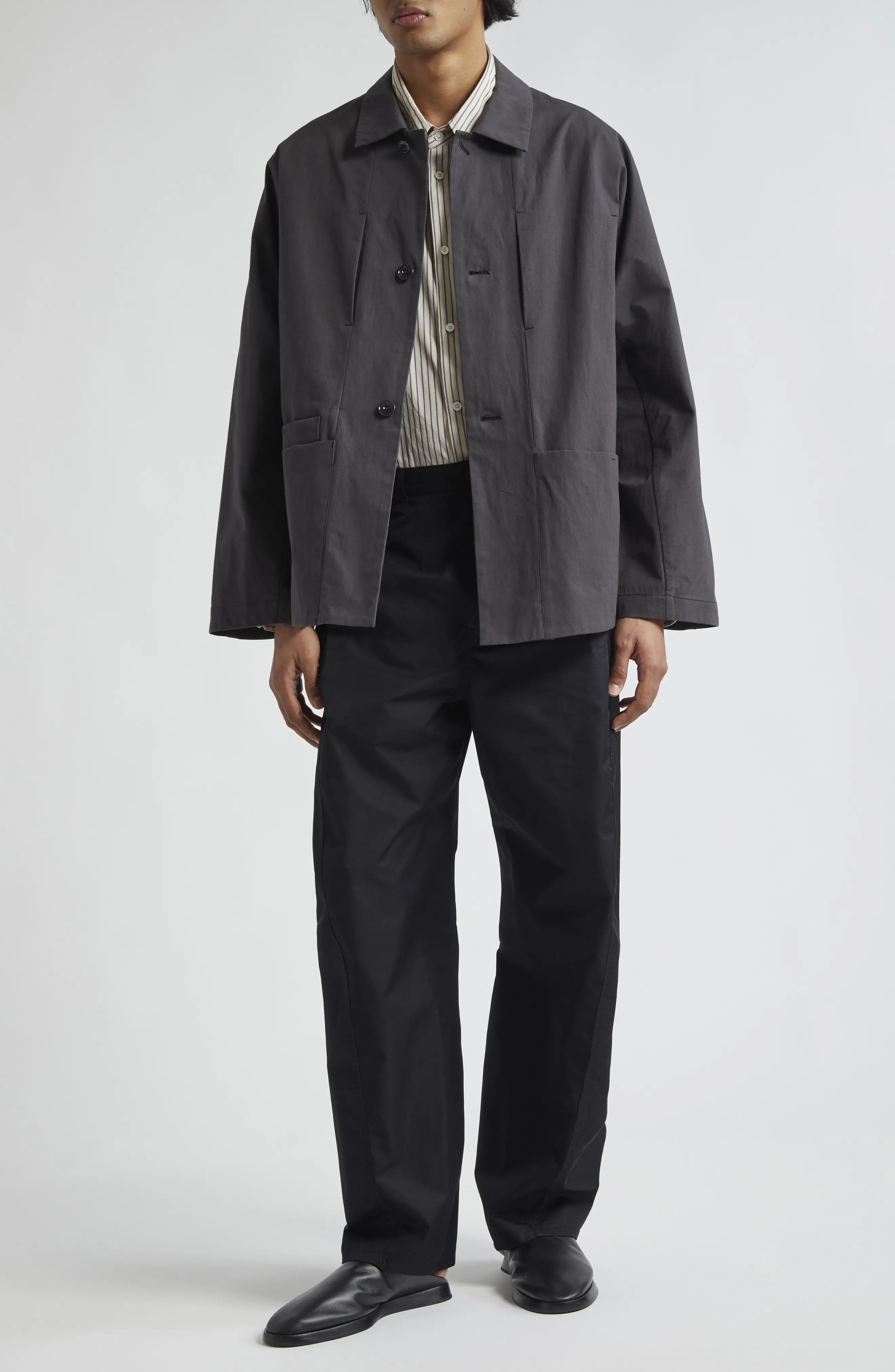 Lemaire Boxy Cotton Workwear Jacket | nordstrom | REVERSIBLE